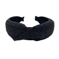 WagnPurr Shop Accessories LEANNE Braided Straw Headband- Black New w/out Tags