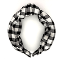 WagnPurr Shop Accessories SHIRALEAH Knotted Plaid Headband- Black & White New w/ Tags
