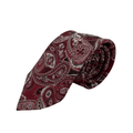 WagnPurr Shop Men's Tie BOCARA Silk Paisley Tie - Burgundy New w/Out Tags