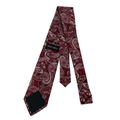 WagnPurr Shop Men's Tie BOCARA Silk Paisley Tie - Burgundy New w/Out Tags