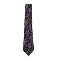WagnPurr Shop Men's Tie BOCARA Silk Paisley Tie - Purple & Black