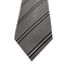 WagnPurr Shop Men's Tie BOCARA Silk Striped and Checkered Tie - Grey & Black