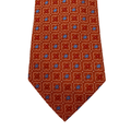 WagnPurr Shop Men's Tie BOSS by HUGO BOSS Mini Floral Pattern Silk Tie - Orange & Blue New w/Tags