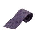 WagnPurr Shop Men's Tie ERMENEGILDO ZEGNA Abstract Circular Pattern Silk Tie - Purple