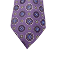 WagnPurr Shop Men's Tie ERMENEGILDO ZEGNA Abstract Circular Pattern Silk Tie - Purple
