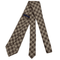 WagnPurr Shop Men's Tie GEOFF NICHOLSON Diagonal Plaid Pattern Tie - Taupe & Brown