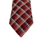 WagnPurr Shop Men's Tie IKE BEHAR Diagonal Plaid Stripe Silk Tie - Burgundy & Red