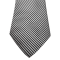 WagnPurr Shop Men's Tie LOMBARDO Diagonal Embossed Line Tie - Silver & Black