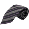 WagnPurr Shop Men's Tie LOMBARDO Diagonal Striped Tie - Navy, Purple & White