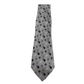 WagnPurr Shop Men's Tie LOMBARDO Geometric Pattern Silk Tie - Grey & Black
