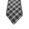 WagnPurr Shop Men's Tie QCC Plaid Silk Tie - Black & White