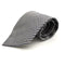 WagnPurr Shop Men's Tie XMI PLATINUM TIE Silk Diagonal Zig-Zag Stripe Tie - Black & Grey