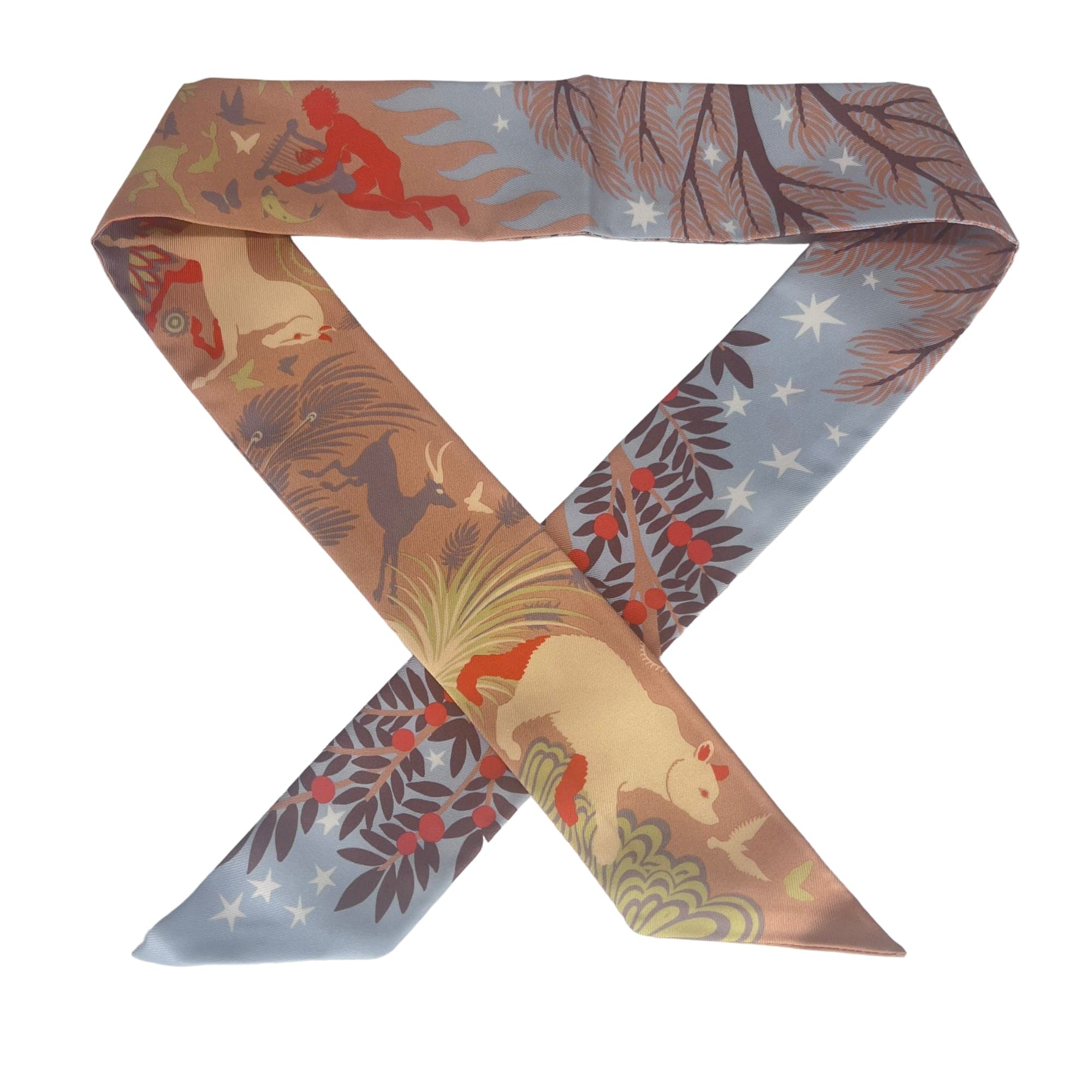 WagnPurr Shop Hermès Sous Le Charme d'Orphee Silk Twilly Scarf - Multicolored New w/out Tags