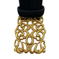 WagnPurr Shop Women's Belt AVIGNON Vintage Suede Belt with Gold Buckle - Black