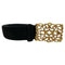 WagnPurr Shop Women's Belt AVIGNON Vintage Suede Belt with Gold Buckle - Black