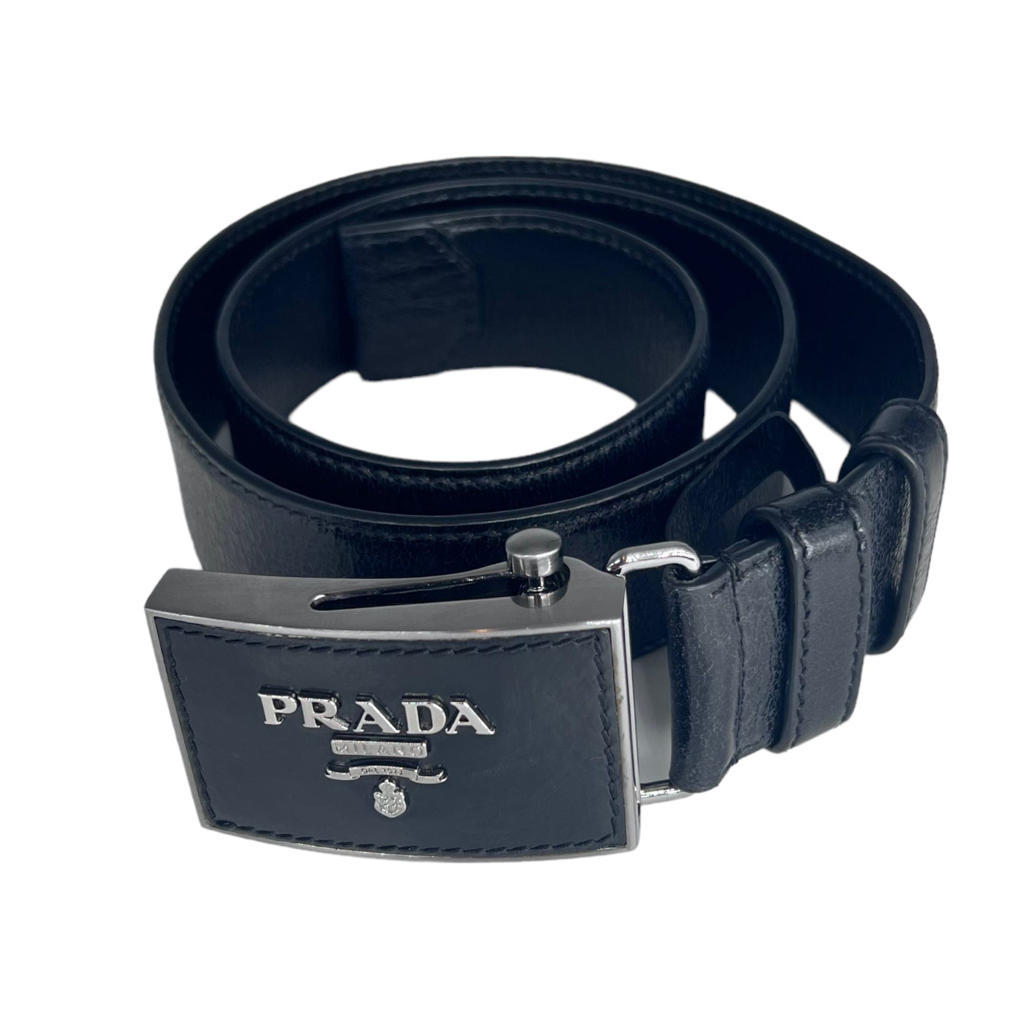 PRADA Saffiano Leather Belt - Black– Wag N' Purr Shop