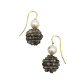 WagnPurr Shop Women's Earrings EARRINGS Cultured Pearl and Labradorite