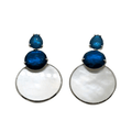IPPOLITA Overlapping Shell & Stone Snowman Drop Earrings - New w/Tags