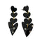 WagnPurr Shop Women's Earrings OPHELIA BY DESIGN Polymer Clay Heart Earrings- Black New w/Tags