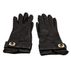 WagnPurr Shop Women's Gloves GLOVES Leather - Dark Brown with White Stitching