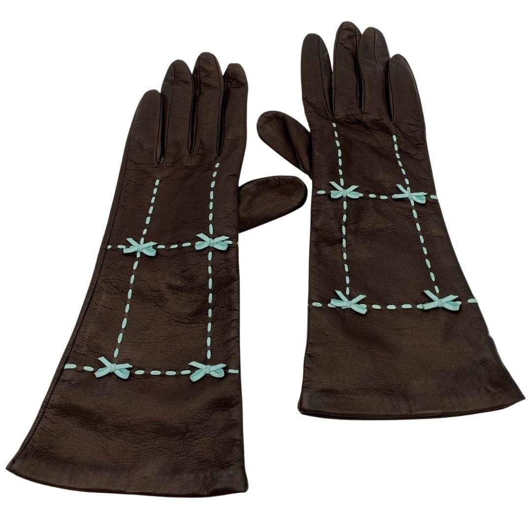 PORTOLANO Leather Gloves Brown Wag N' Purr Shop