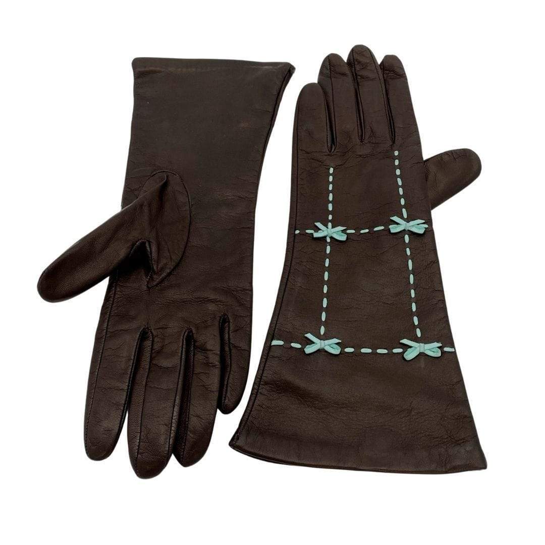 PORTOLANO Leather Gloves Brown Wag N' Purr Shop