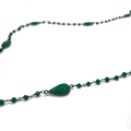 WagnPurr Shop Women's Necklace NECKLACE Layering Green Teardrop Beaded - New w/out Tags