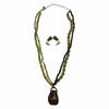 WagnPurr Shop Women's Necklace NECKLACE Multi-strand Beaded Necklace & Earring Set - Sage & Bronze