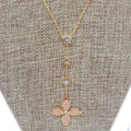 WagnPurr Shop Women's Necklace SANTUZZA Enamel Necklace, Bracelet & Earring Set - Blush & Gold New w/Tags