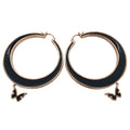 WagnPurr Shop Women's Necklace SANTUZZA Enamel Necklace, Bracelet & Earring Set - Gold & Black New w/Tags