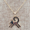 WagnPurr Shop Women's Necklace SANTUZZA Necklace with Enamel Dog Pendant -Black, Red, Gold New w/Tags
