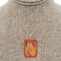 WagnPurr Shop Women's Necklace SANTUZZA Necklace with Enamel Dog Pendant - Red, Orange, Yellow New w/Tags