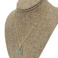 WagnPurr Shop Women's Necklace SANTUZZA Necklace with Enamel Dog Pendant - Turquoise & Gold New w/Tags