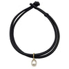 WagnPurr Shop Women's Necklace STONE & STRAND Pearl Choker Necklace on Leather Cord - New w/Tags