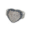 WagnPurr Shop Women's Ring 14K Black & White Diamond Heart-shaped Ring