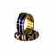 WagnPurr Shop Women's Ring HIDALGO 18K Gold & Blue Enamel Stackable Rings (3)
