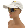 WagnPurr Shop Women's Sunglasses VESTAL Railways Rectangular Sunglasses - Yellow/Tan NEW