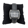 WagnPurr Shop Women's Watch VESTAL Igneous Leather & Rhinestone Women's Watch - Black New w/out Tags