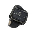 WagnPurr Shop Women's Watch VESTAL Igneous Leather & Rhinestone Women's Watch - Black New w/out Tags